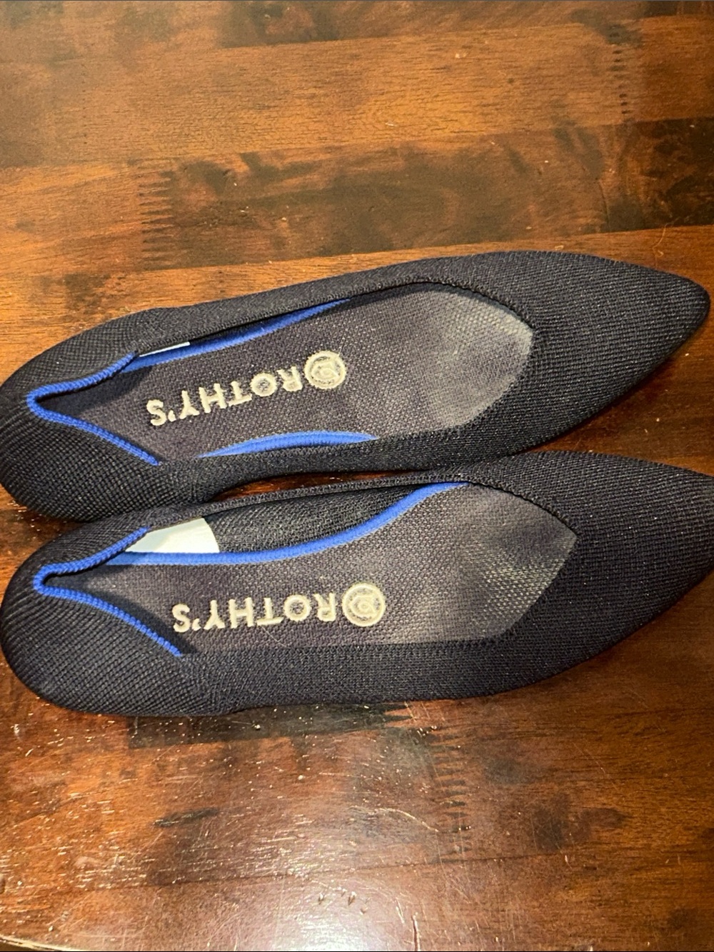 Rothy's Navy Pointed Knit Flats